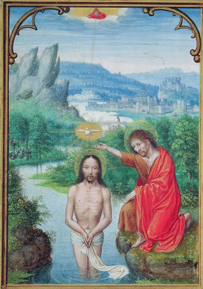 Baptême du Christ - Simon Bening